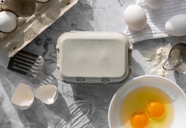 Ecologic eggs packaging mockup