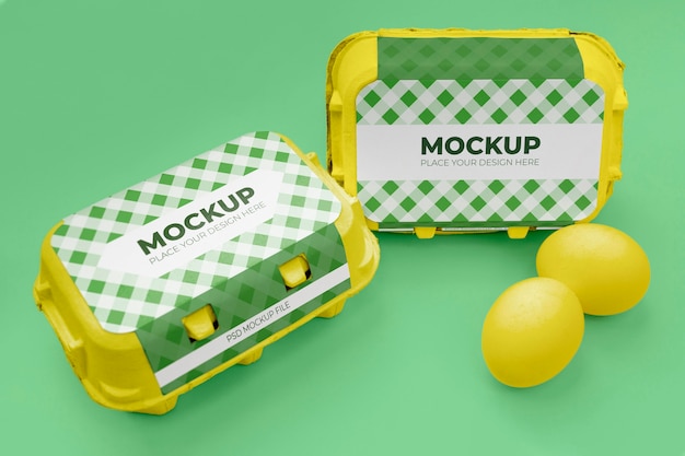 Ecologic eggs packaging mockup