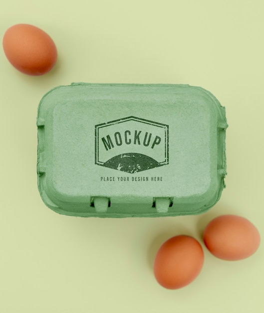 Ecologic eggs packaging mockup