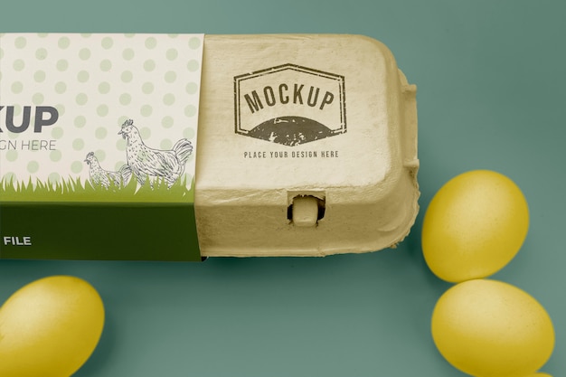 Ecologic eggs packaging mockup