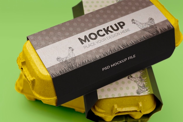 Ecologic eggs packaging mockup