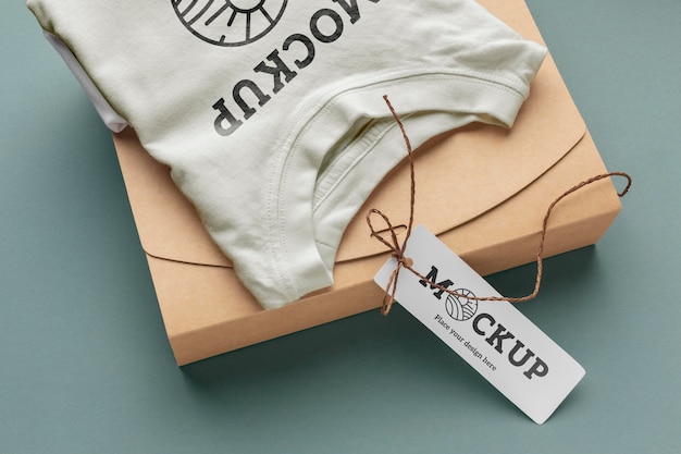 PSD ecological tshirt packaging mockup