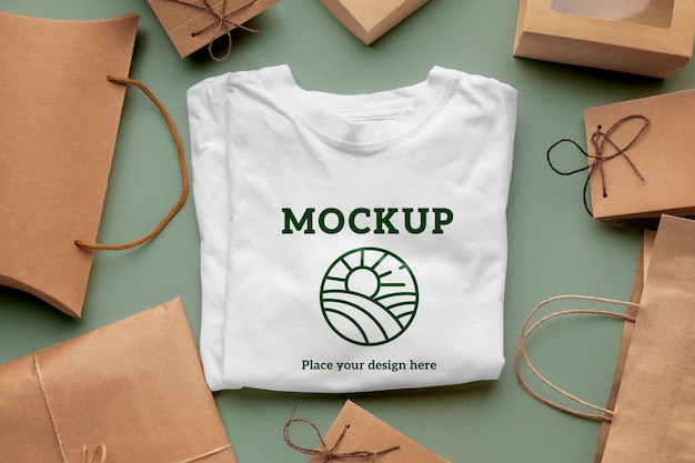 Ecologisch t-shirt verpakkingsmodel