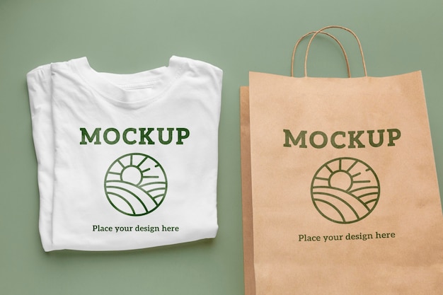 Ecologisch t-shirt verpakkingsmodel