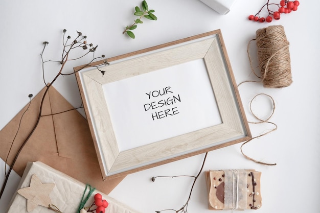 Ecologische kerst Zero Waste Frame Mockup