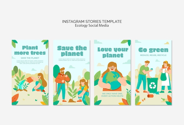 PSD ecology concept instagram stories