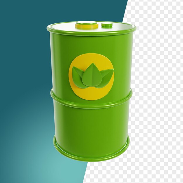 Ecology green earth 3d icon clipart for environmental campaign