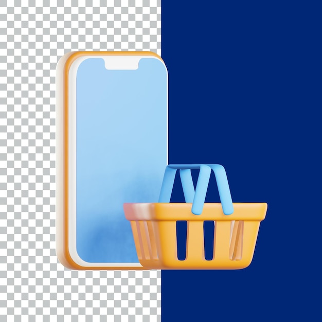 E-commerce 3d icon render asset design 3d icone illustrazione