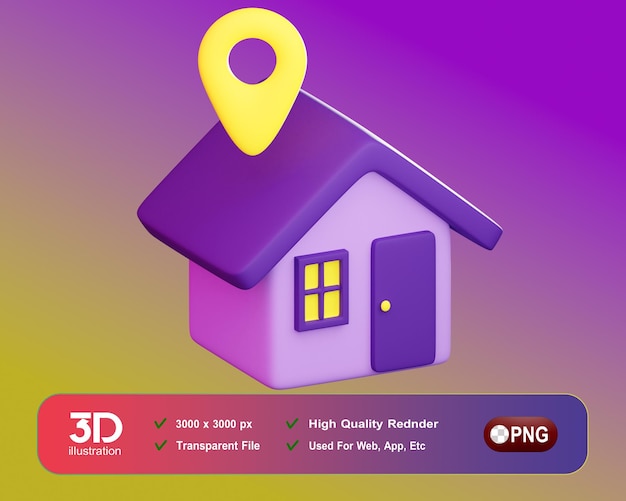 PSD ecommerce 3d icons cust home illustrations