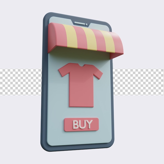 Illustrazione 3d di e-commerce