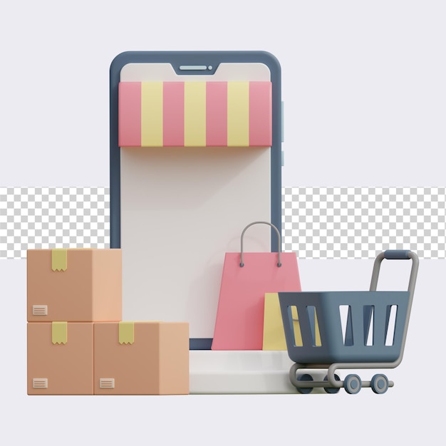 ecommerce 3d illustration