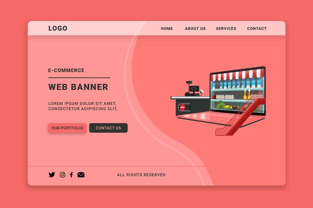 ecommerce psd landing page
