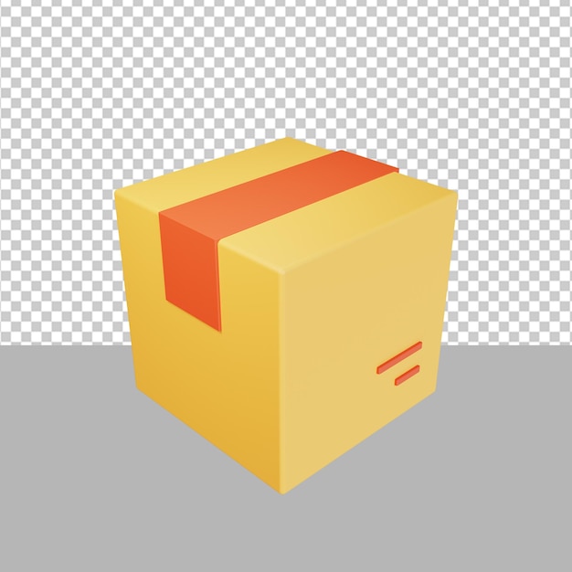 Ecommerce shipping Box Icon 3D Illustration