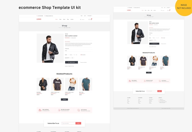 Kit interfaccia utente modello negozio e-commerce