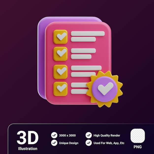 PSD ecommerce and shopping object certificate authority 3d illustration