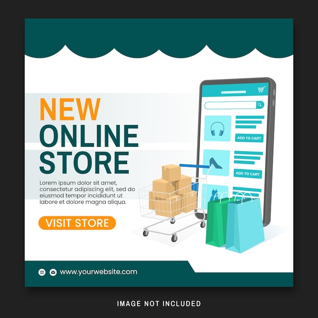 ecommerce store social media post design instagram feed post