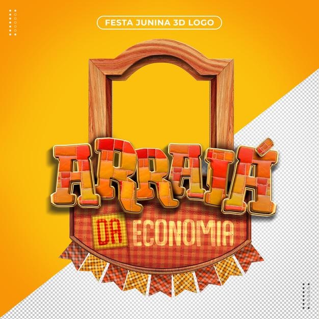 Economie pijlstaartrog 3d logo