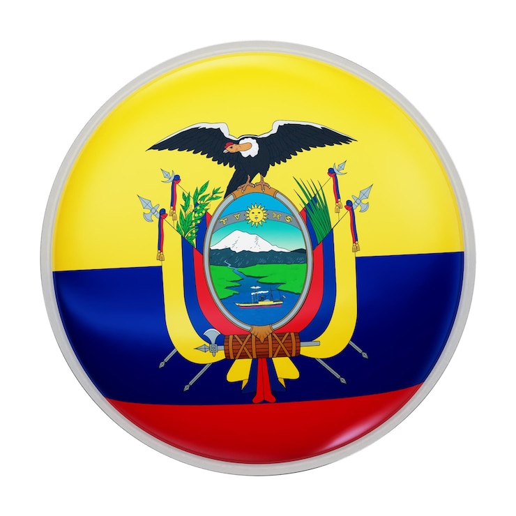 PSD ecuador flag circle badge