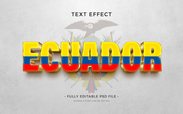 Ecuador teksteffect