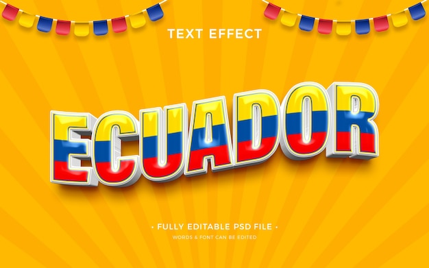 PSD ecuador teksteffect