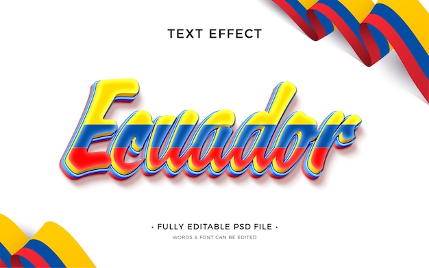 PSD ecuador teksteffect