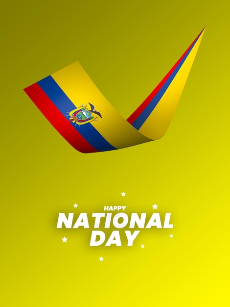 Ecuador vlag element ontwerp nationale onafhankelijkheidsdag banner lint psd