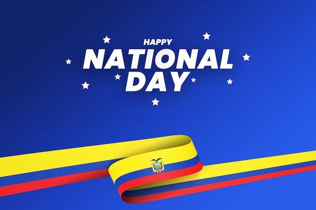 PSD ecuador vlag ontwerp nationale onafhankelijkheidsdag banner bewerkbare tekst en achtergrond