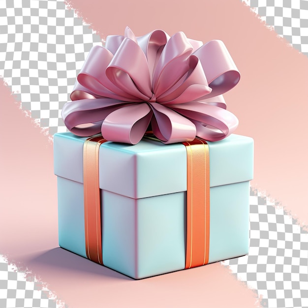 PSD ed gift box isolated on a transparent background