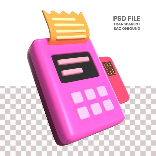 PSD edc machine 3d illustratie pictogram