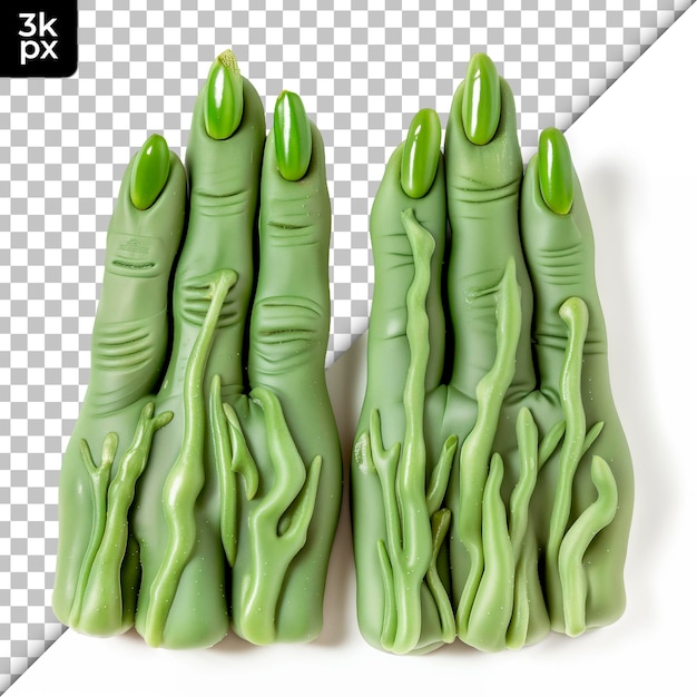 PSD edible witch fingers isolated on transparent background