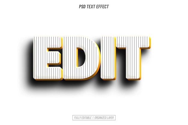 edit 3d text effect