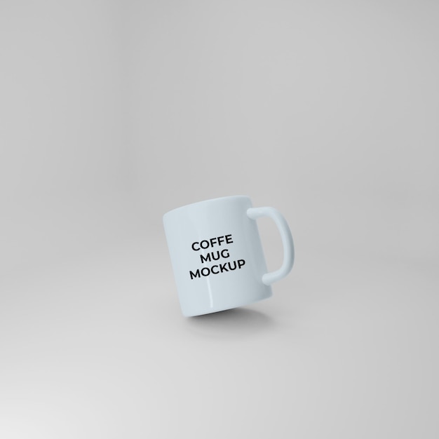 Editable 3d coffee cup mockup