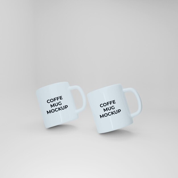 Editable 3d coffee cup mockup