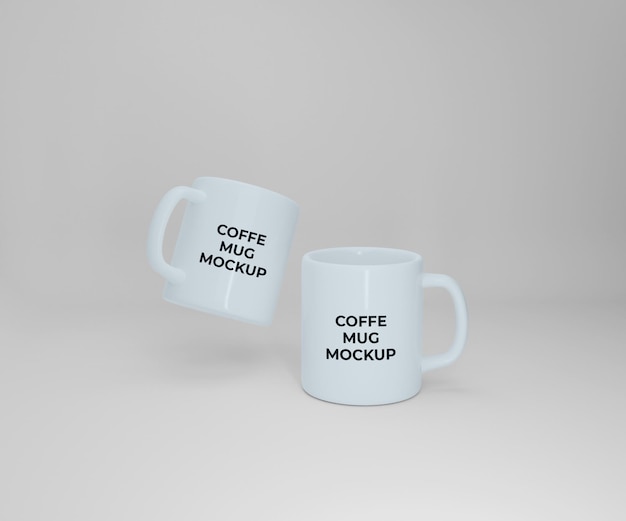 Editable 3d coffee cup mockup