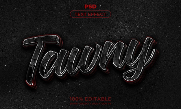 PSD editable 3d photoshop text effect style with abstract modern background