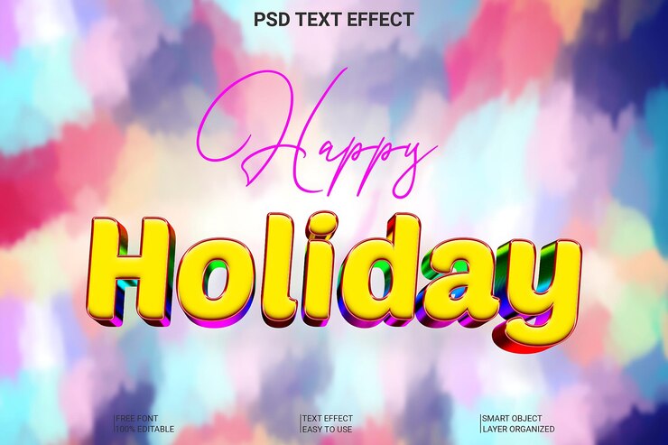 PSD editable 3d text effect psd
