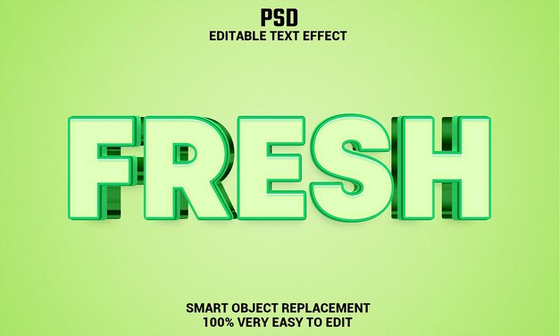 編集可能な 3D テキスト エフェクト PSD