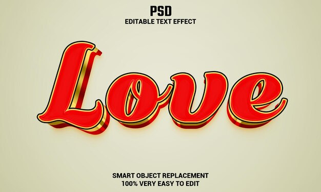 PSD editable 3d text effect psd