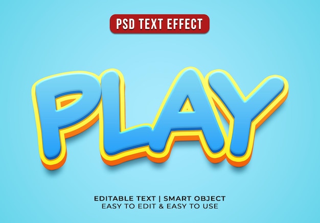 editable 3d text effect
