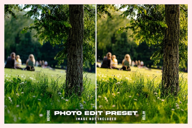 PSD editable aesthetic photo edit preset filter for instagram influencer feed posts