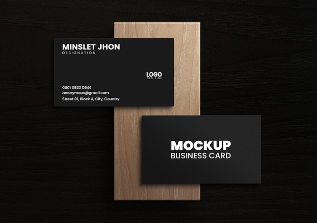 Editable Business card Mockup PSD