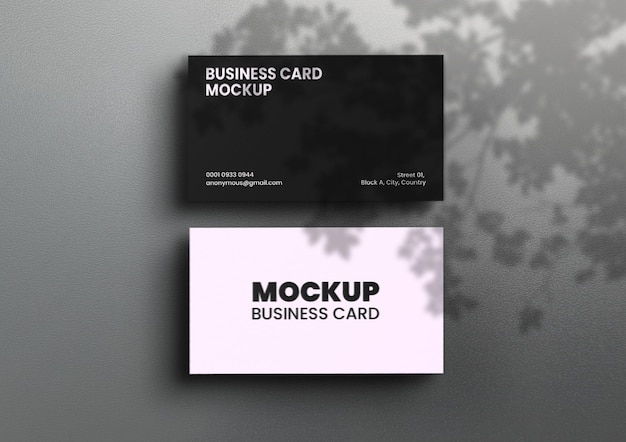 편집 가능한 비지니스 카드 Mockup PSD