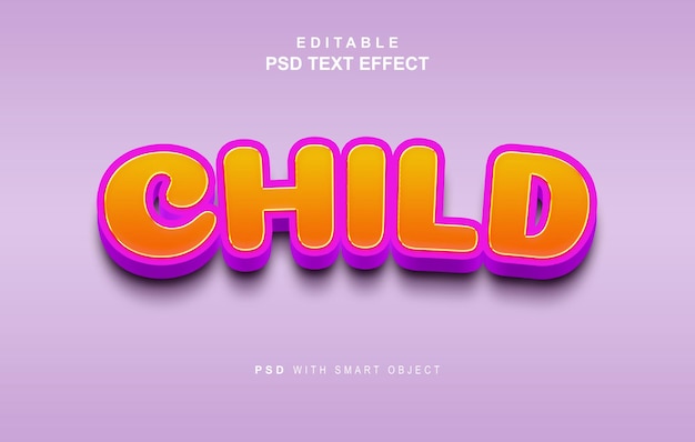 Editable child text style effect