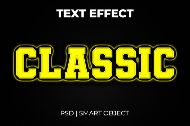 Editable classic 3d text effect