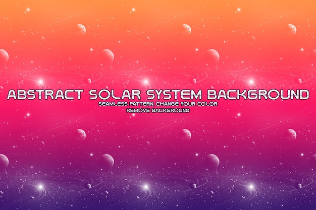 Editable Cosmic Background with Planet and Star Patterns