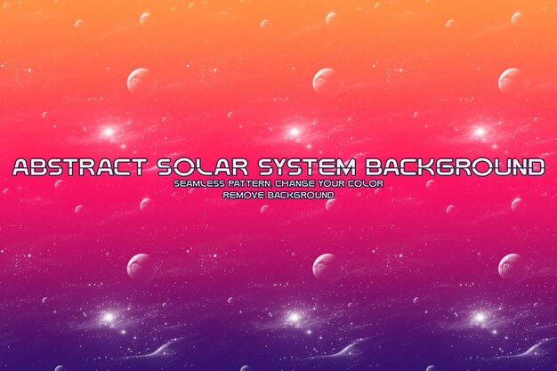 Editable Cosmic Background with Planet and Star Patterns