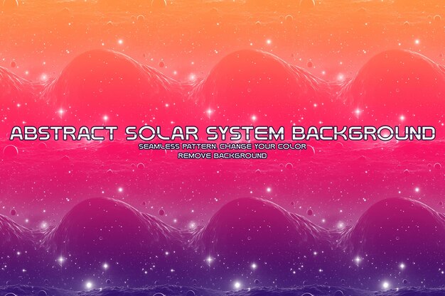 Editable Cosmic Background with Planet and Star Patterns
