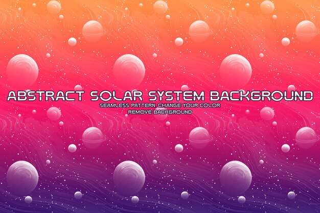 Editable Cosmic Background with Planet and Star Patterns