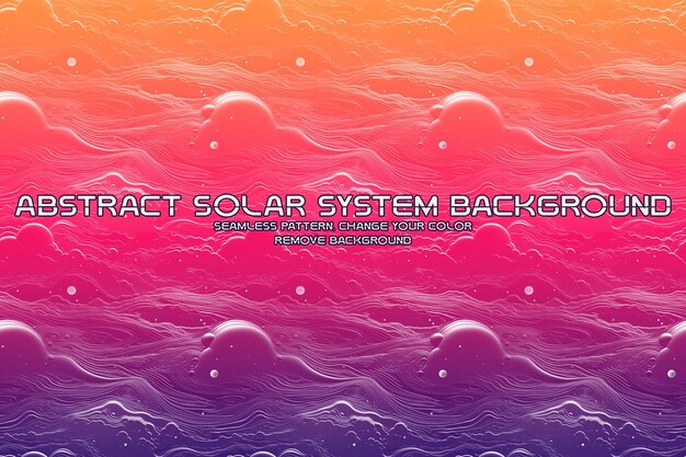 Editable Cosmic Background with Planet and Star Patterns