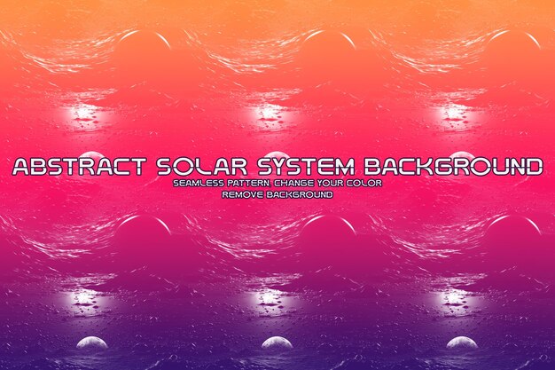 Editable Cosmic Background with Planet and Star Patterns